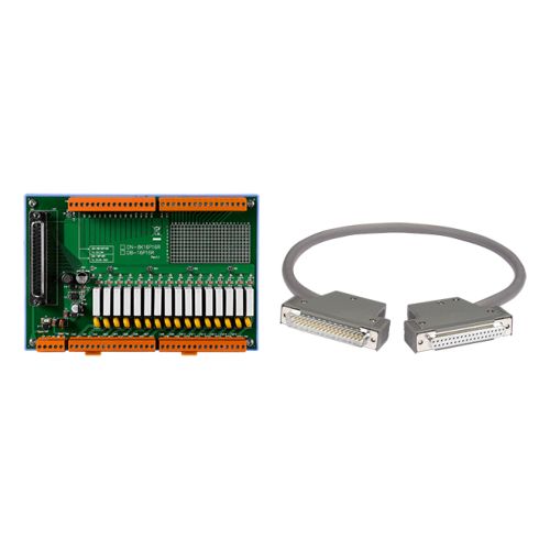 16-channel DI, 16-channel relay (Form A, 3A) Terminal Board (Pitch= 3.81 mm) with DIN-rail Mounting (RoHS) Include: CA-3705A (DB37 Male to Female Cable, 90º, 0.5 M)ICP DAS
